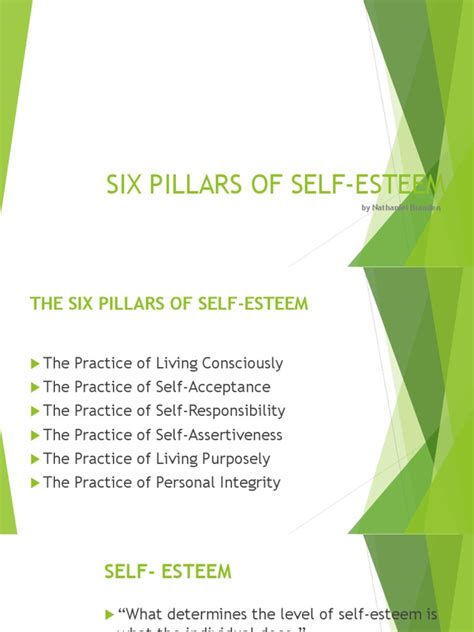 Six Pillars of Self-Esteem | PDF | Integrity | Pride