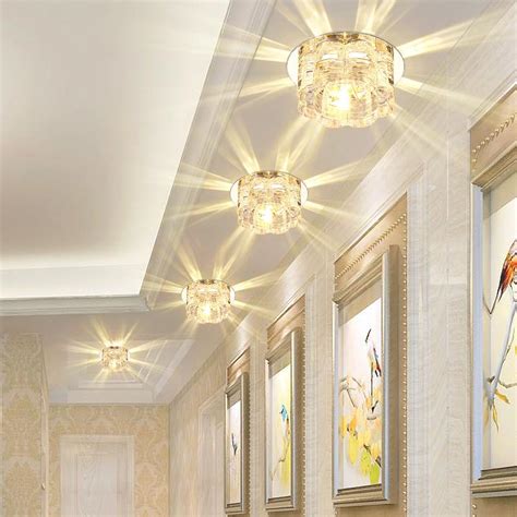 Modern Kristal LED Spot Koridor Koridor Koridor Sundurma Tavan Işık