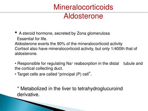 Ppt Mineralocorticoids Powerpoint Presentation Id4428901