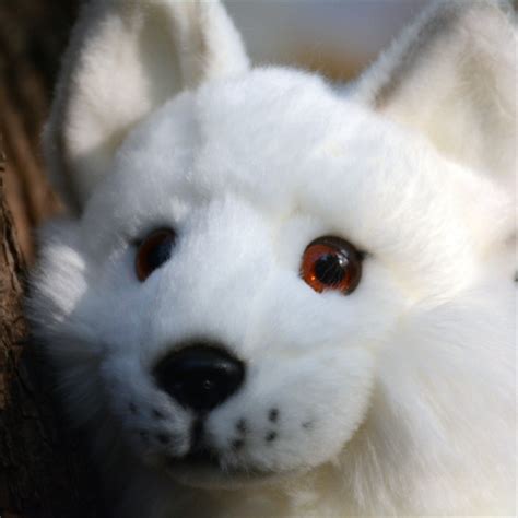 26cm Arctic Fox High Fidelity Anime Cute Plushie White Polar Fox Plush ...