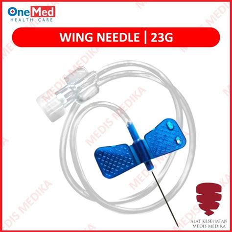 Needle Wing 23G Onemed Jarum Infus Infusion Set Kupu 23 G Sterile