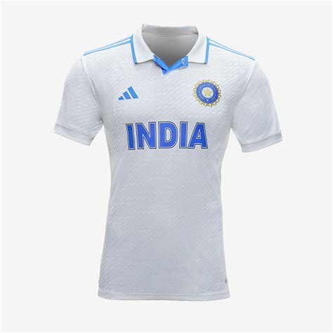 Adidas India Test Shirt White Mens Replica Pro Direct Cricket