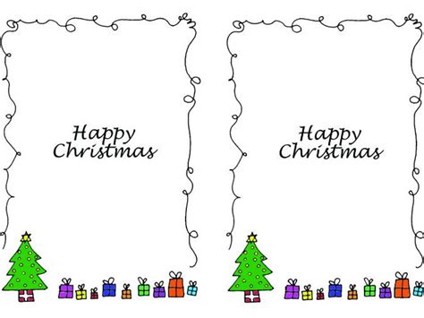 Christmas card inserts - Christmas tree design - A5 2 up on a page - portrait design | Teaching ...