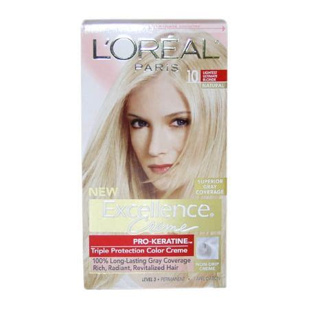 L'Oreal Paris Excellence Creme Permanent Hair Color, 10 Lightest ...