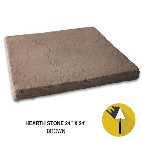 M Rock Hearth Cap Stone 24 X 24 Brown 4 Sq Ft Brown Manufactured Stone