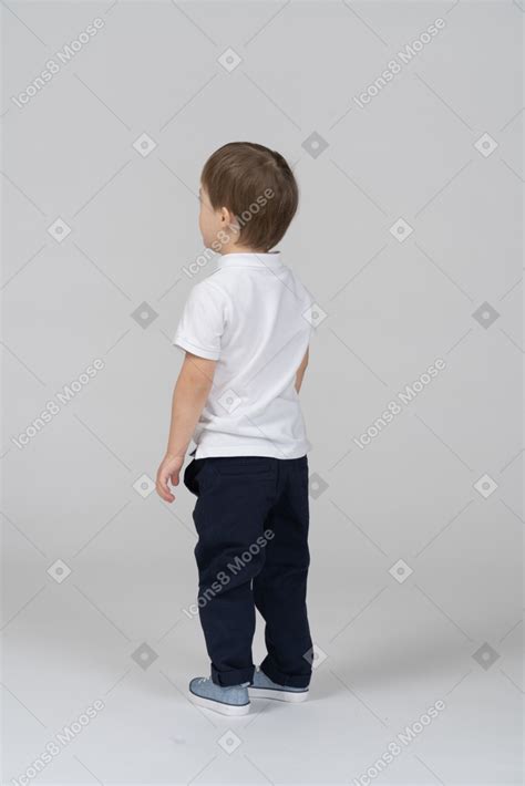 Back View Of Little Boy Standing Photo