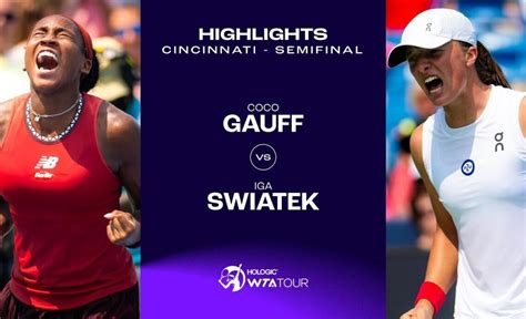 Iga Swiatek Vs Coco Gauff Cincinnati Semifinals Wta Match