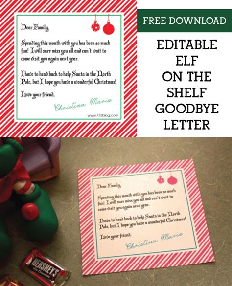 Printable Goodbye Letter From Elf On The Shelf