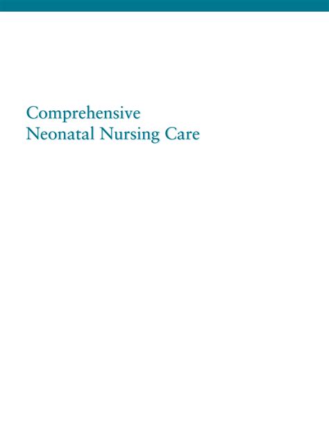 Solution Comprehensive Neonatal Nursing Care Pdfdrive Studypool