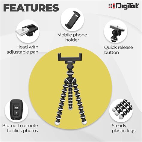 DigiTek DTR 260 GT Gorilla Tripod Mini 33 Cm 13 Inch Tripod For