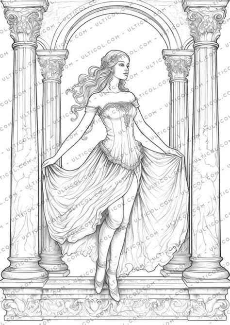 Ballerinas Coloring Pages Grayscale Coloring Pages Girls Coloring