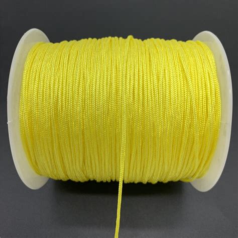 Hilo De Nailon Amarillo Para Shamballa Cord N De Macram Con Nudo