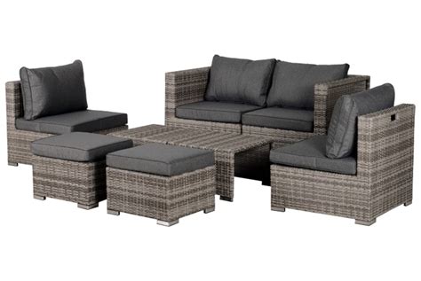 Outsunny Eight Piece Rattan Sofa Set W Cushions LivingSocial