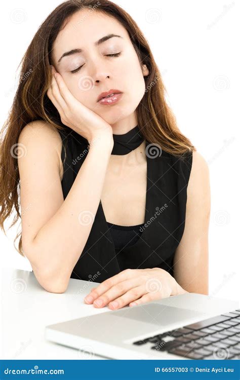 Falling Asleep At Work Stock Image Image Of Woman Employer 66557003