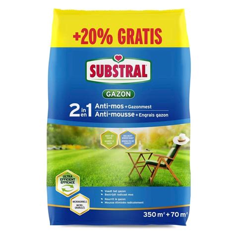 Engrais gazon Anti mousse 14 7 kg 420 m² Substral Estragon be