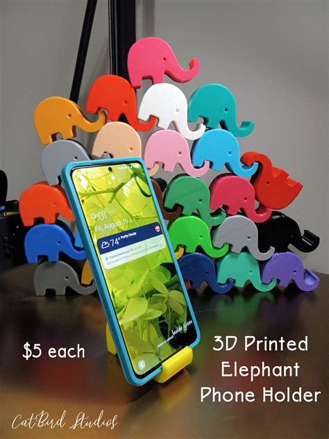 3D Printed Elephant Phone Holder – CatBird Studios