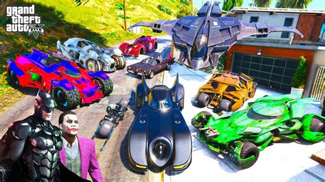 Gta 5 Stealing Batman All Vehicles With Joker Franklin Becomes