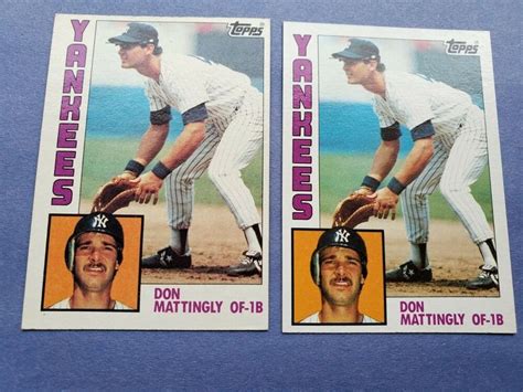 Topps Baseball New York Yankees Don Mattingly Rookie Cards