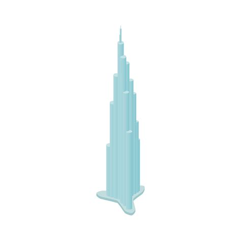 Burj Khalifa Icon Isometric 3d Style 14621930 Vector Art At Vecteezy