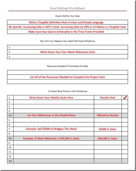 goal setting worksheet Archives - Personal Success Today