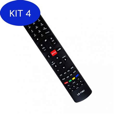 Kit Controle Remoto Para Smart Tv Lcd Led Philco Netflix D Lelong