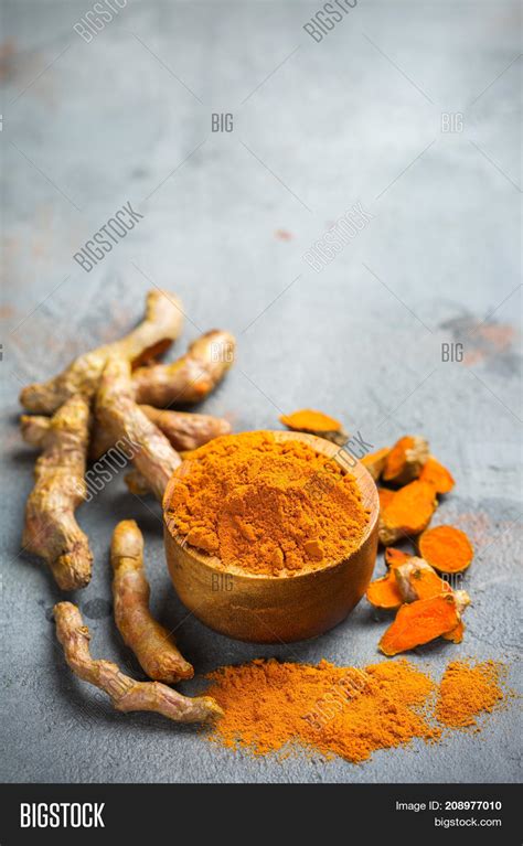 Raw Turmeric Root Image And Photo Free Trial Bigstock