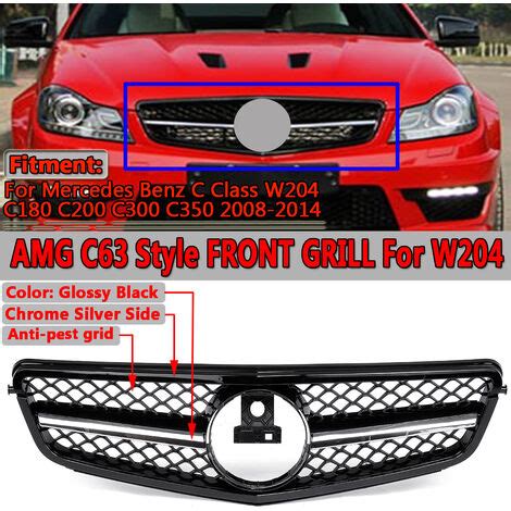 Amg C Style Car Front Upper Grille Grill For Mercedes Benz C Class