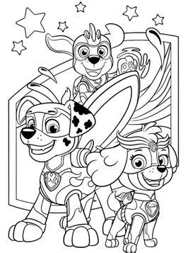 Kids-n-fun.com | 24 coloring pages of Paw Patrol Mighty Pups