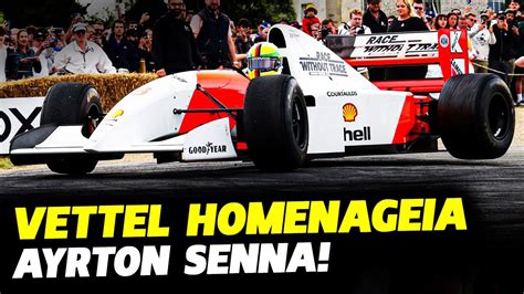 Vettel Pilota Mclaren Mp E Faz Homenagem Ayrton Senna F Rmula