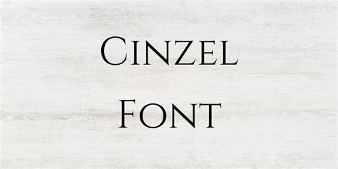 Cinzel Font Free Download