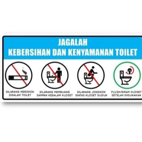 Jual Stiker Jagalah Kebersihan X Cm Sign Rambu K X Cm