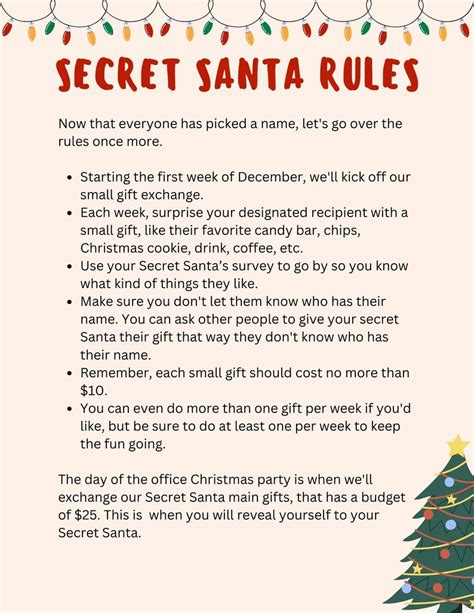 Secret Santa Rules And Survey Etsy