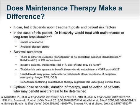 Ppt Multiple Myeloma Examining Maintenance Therapy Powerpoint