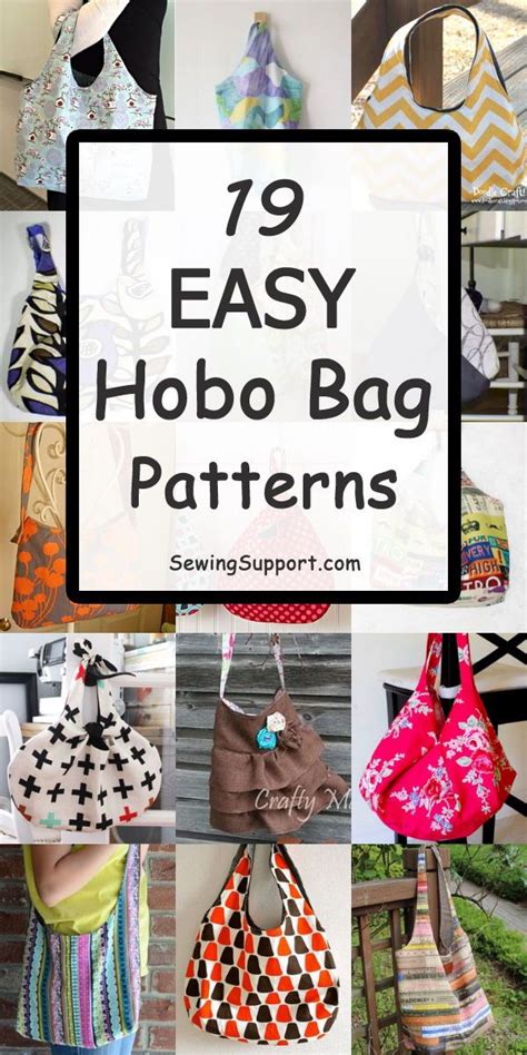 Free & Easy Hobo Bag patterns, tutorials, and diy sewing projects. Over a dozen crossbody ...