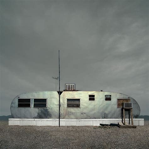 Mobile Homes In Trailer Park At Dusk by Ed Freeman