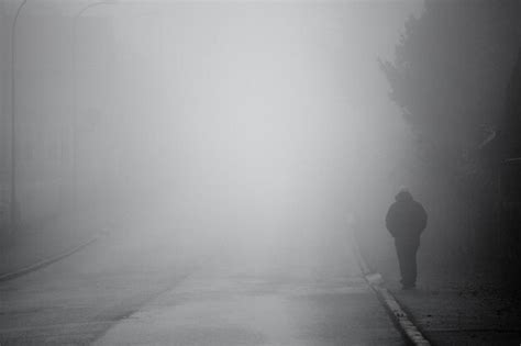 Premium Photo Man Walking On Road In Foggy Weather