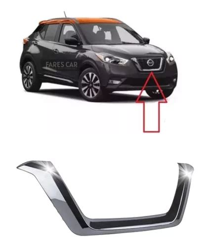 Aplique Cromada Da Grade Frontal Nissan Kicks Parcelamento Sem Juros