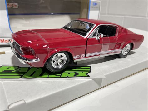 Ford Mustang GT 1967 1:24 Scale Model Toy Car Kids Dads Collectors Gift ...