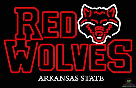 Arkansas State Red Wolves Neon Sign Ncaa Teams Neon Light Diy Neon