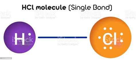 The Structure Of Hcl Molecule Stock Illustration - Download Image Now ...