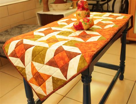 Quilted table runner Coffee table runner Quilted table