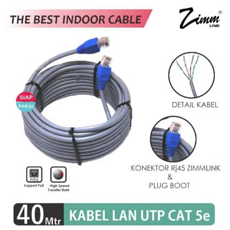 Jual Kabel Lan Utp Cat E Indoor Cca Spectra Siap Pakai Meter