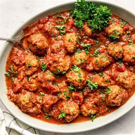 Slow Cooker Turkey Meatballs In Marinara The Whole Cook