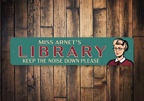 School Library Sign, Custom Library Sign, Librarian Sign, Librarian ...