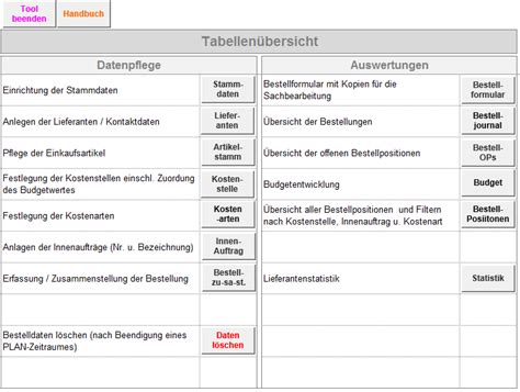 Excel Vorlage Einkauf Bzw Bestell Und Lieferantenverwaltung