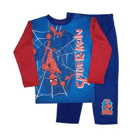 Pijama Spiderman Talla Manga Larga Con Estampado Spidey Azul Walmart