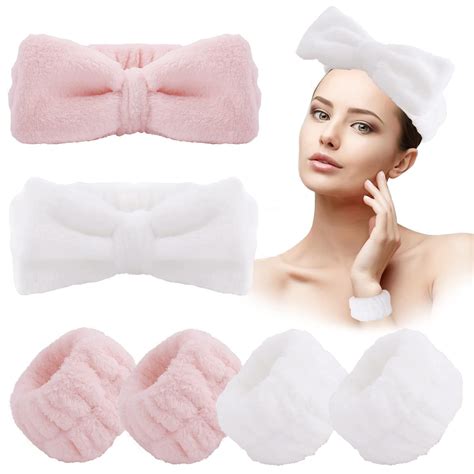 Amazon Pieces Spa Headband Wrist Washband Set For Washing Face