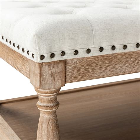 Conelius Upholstered Traditional Rectangular Cocktail Ottoman with a ...