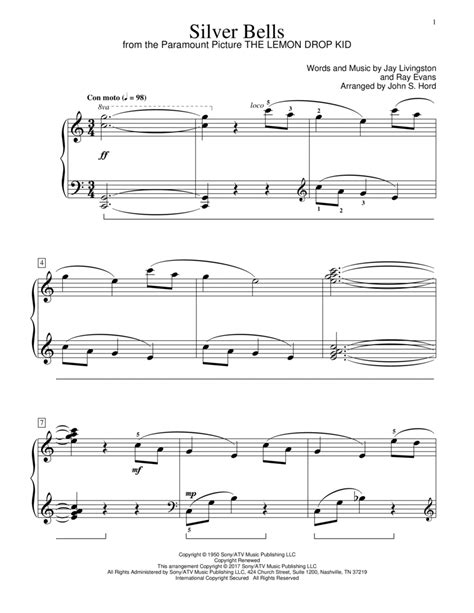 Silver Bells - Piano Method - Digital Sheet Music | Sheet Music Plus