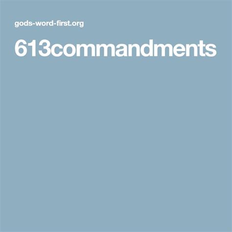 613commandments | 613 commandments, Old testament, Bible study